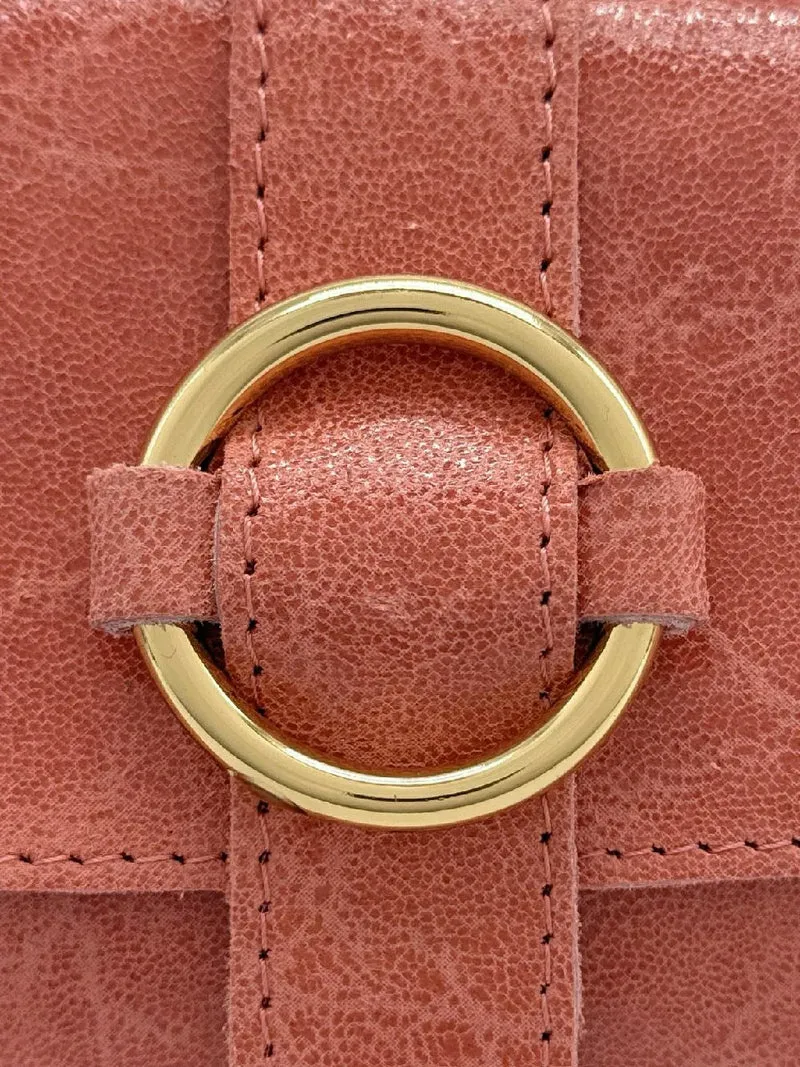 Micro sac en cuir brossé BERLINGOT Rose saumon