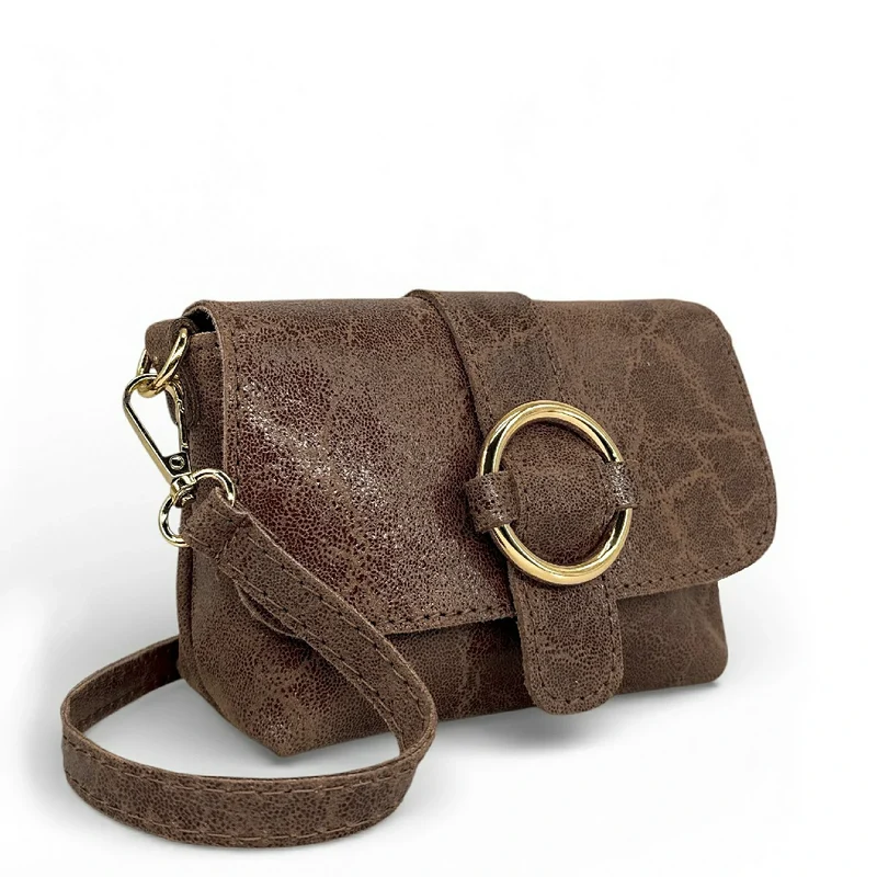 Micro sac en cuir brossé BERLINGOT Moka