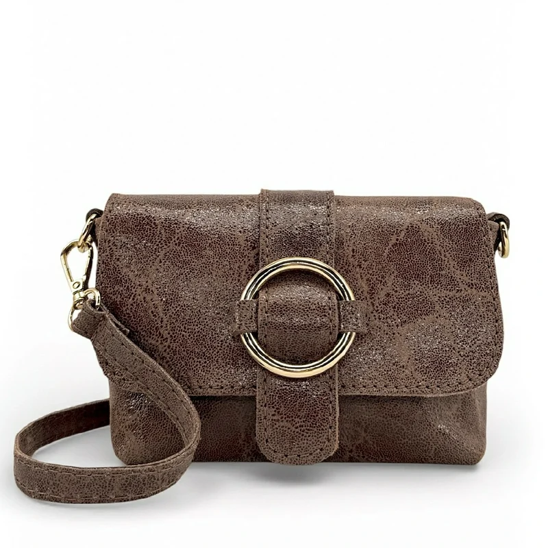 Micro sac en cuir brossé BERLINGOT Moka