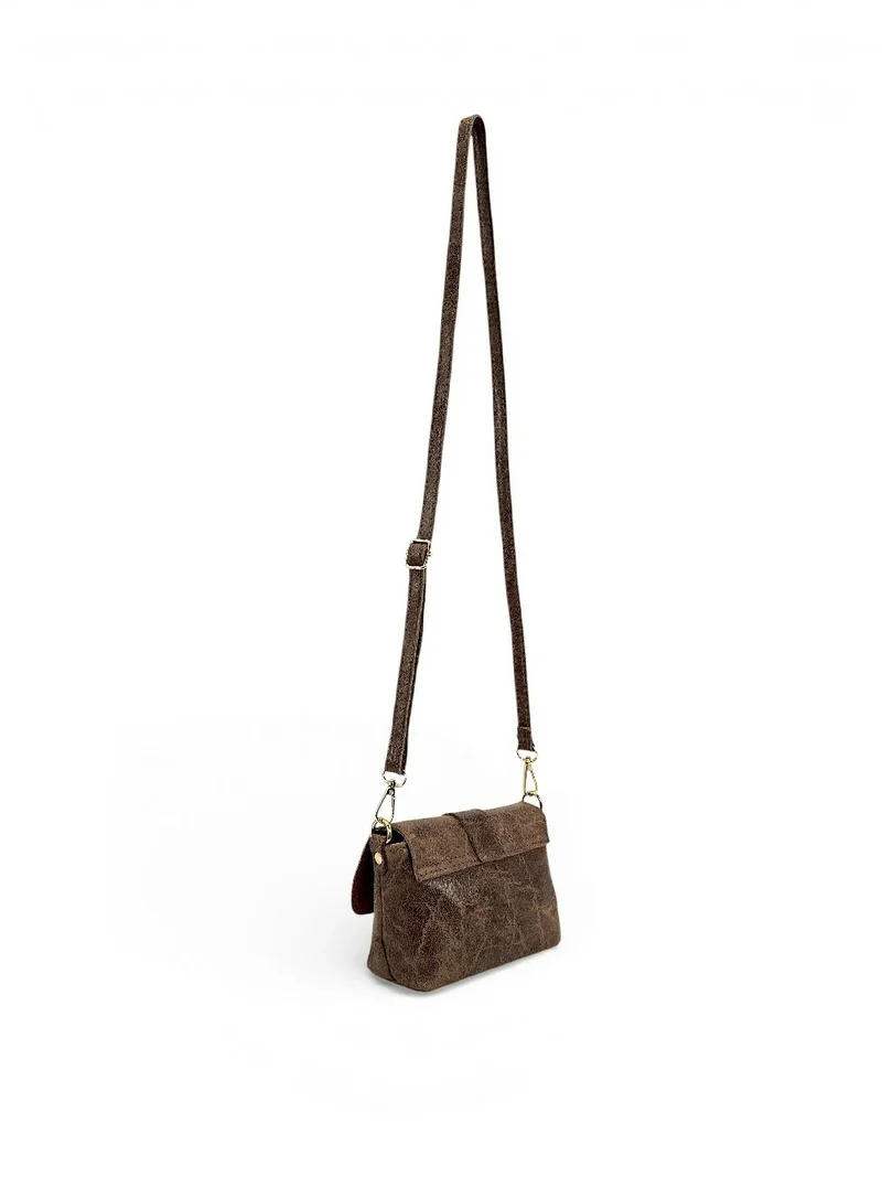 Micro sac en cuir brossé BERLINGOT Moka