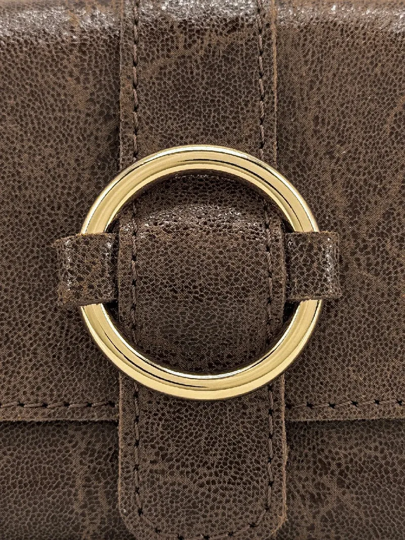 Micro sac en cuir brossé BERLINGOT Moka