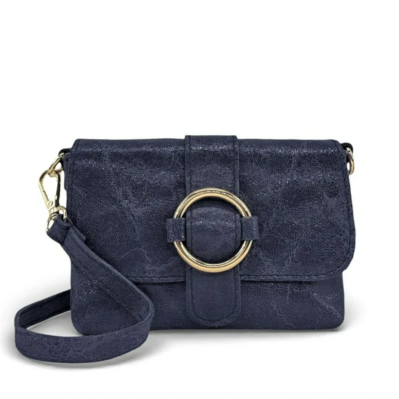 Micro sac en cuir brossé BERLINGOT Bleu marine