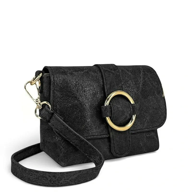 Micro sac en cuir brossé BERLINGOT Noir