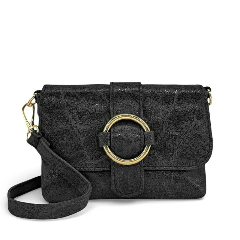 Micro sac en cuir brossé BERLINGOT Noir