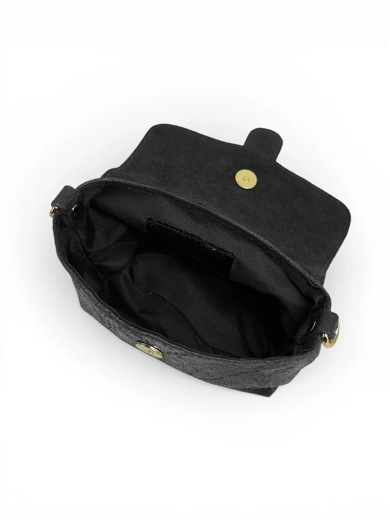 Micro sac en cuir brossé BERLINGOT Noir