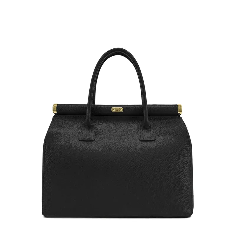 Sac bowling en cuir grainé TROCADERO Noir