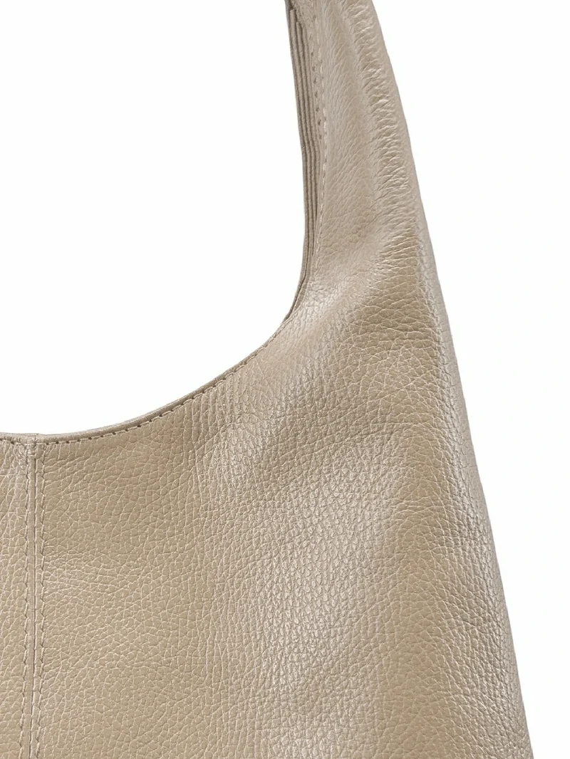 Sac porté épaule en cuir grainé BOSTON Taupe