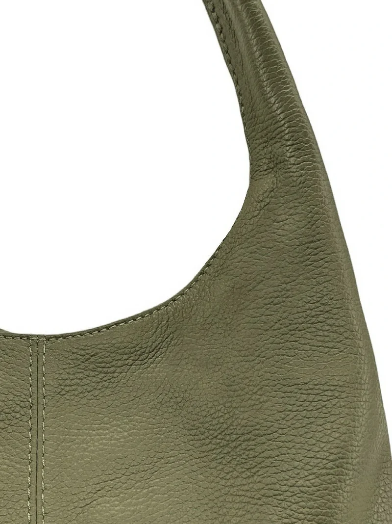 Sac porté épaule en cuir grainé BOSTON Kaki