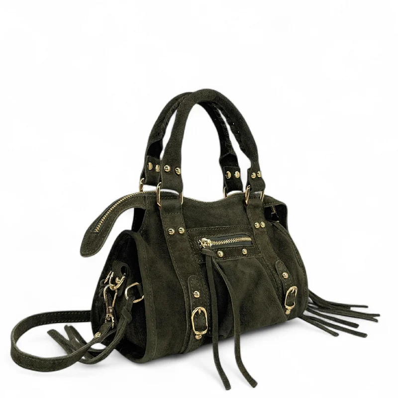 Mini-sac en daim STORM SUEDE MINI Kaki foncé