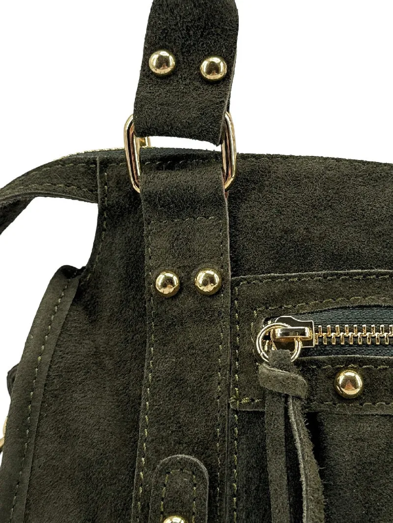 Mini-sac en daim STORM SUEDE MINI Kaki foncé