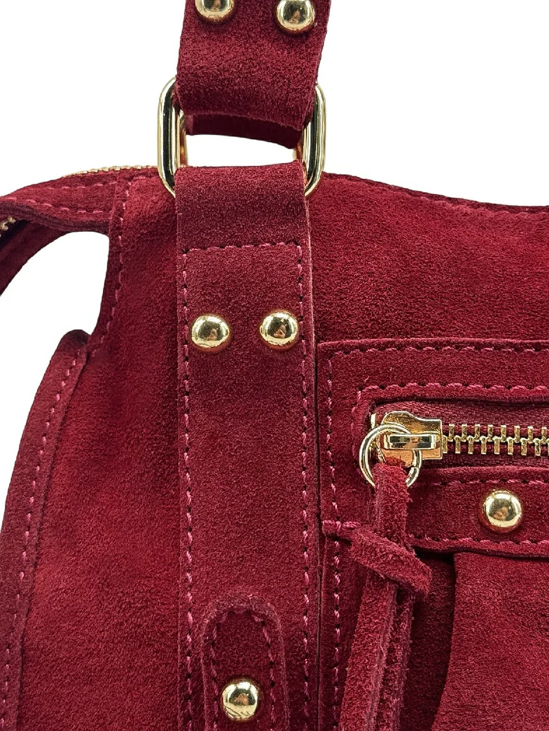 Mini-sac en daim STORM SUEDE MINI Bordeaux