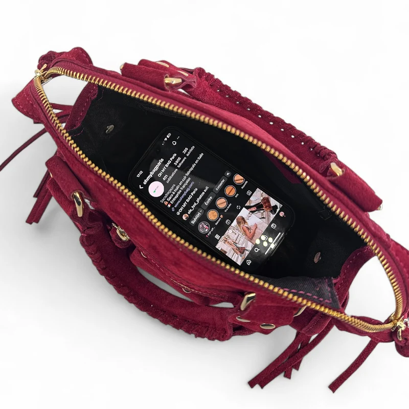 Mini-sac en daim STORM SUEDE MINI Bordeaux