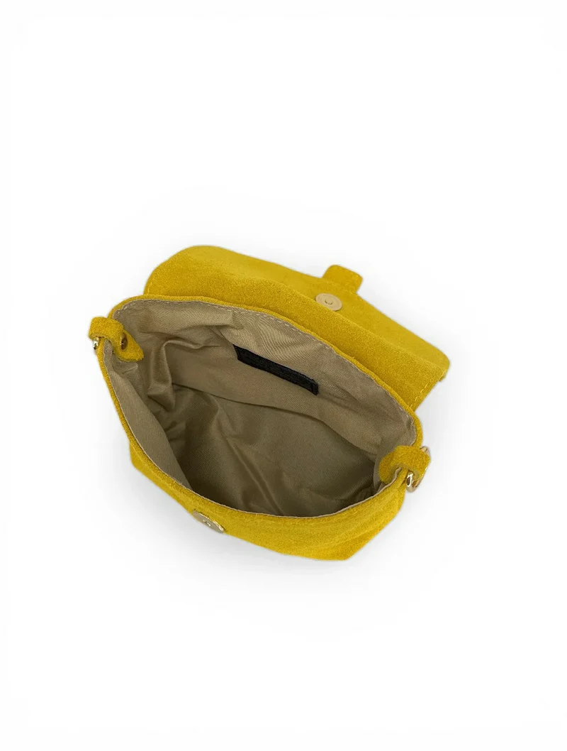Micro-sac en daim BERLINGOT SUEDE Soft jaune