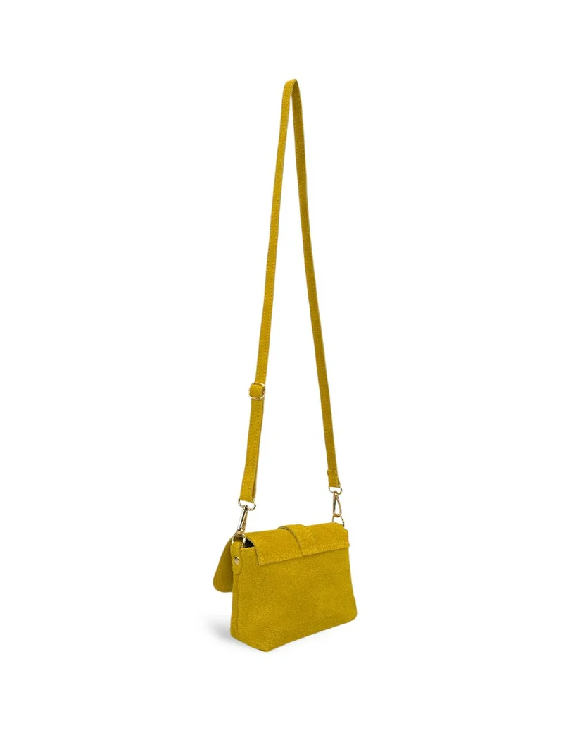 Micro-sac en daim BERLINGOT SUEDE Soft jaune