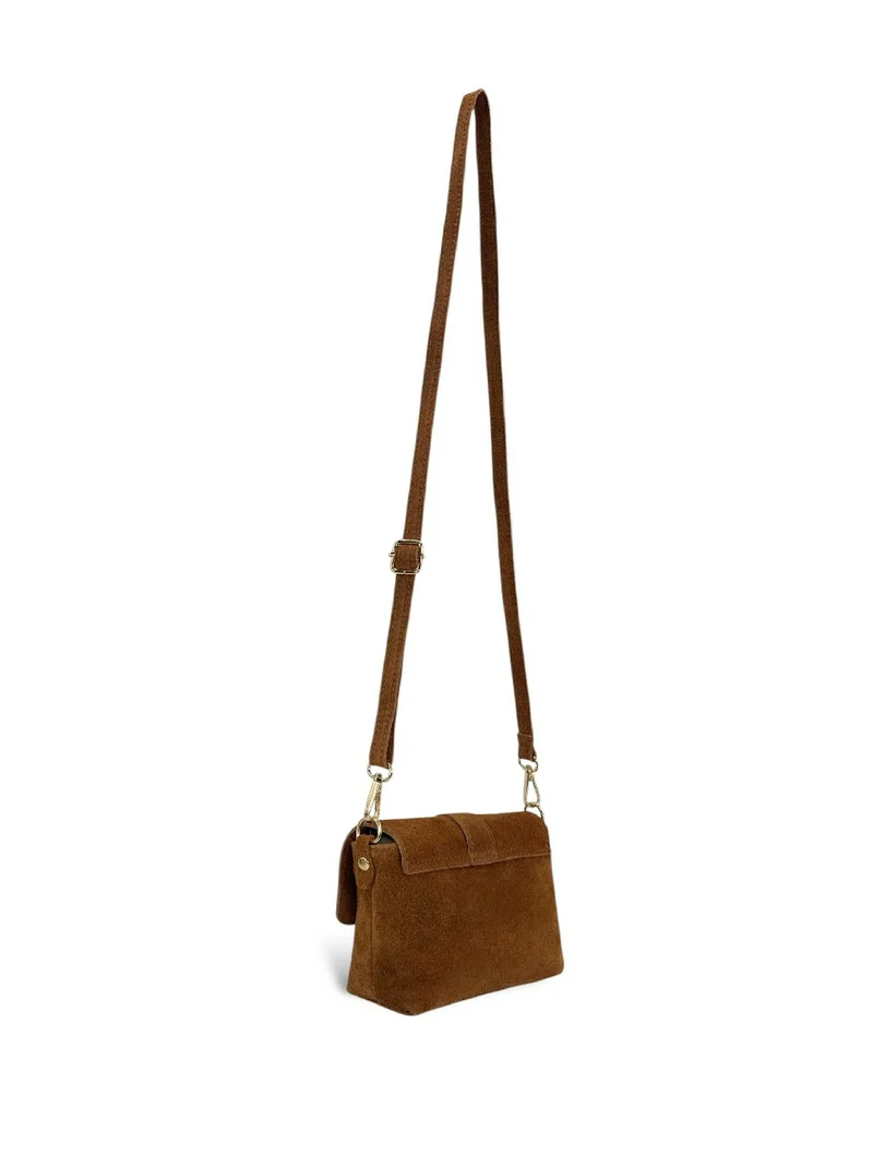 Micro-sac en daim BERLINGOT SUEDE Marron camel foncé