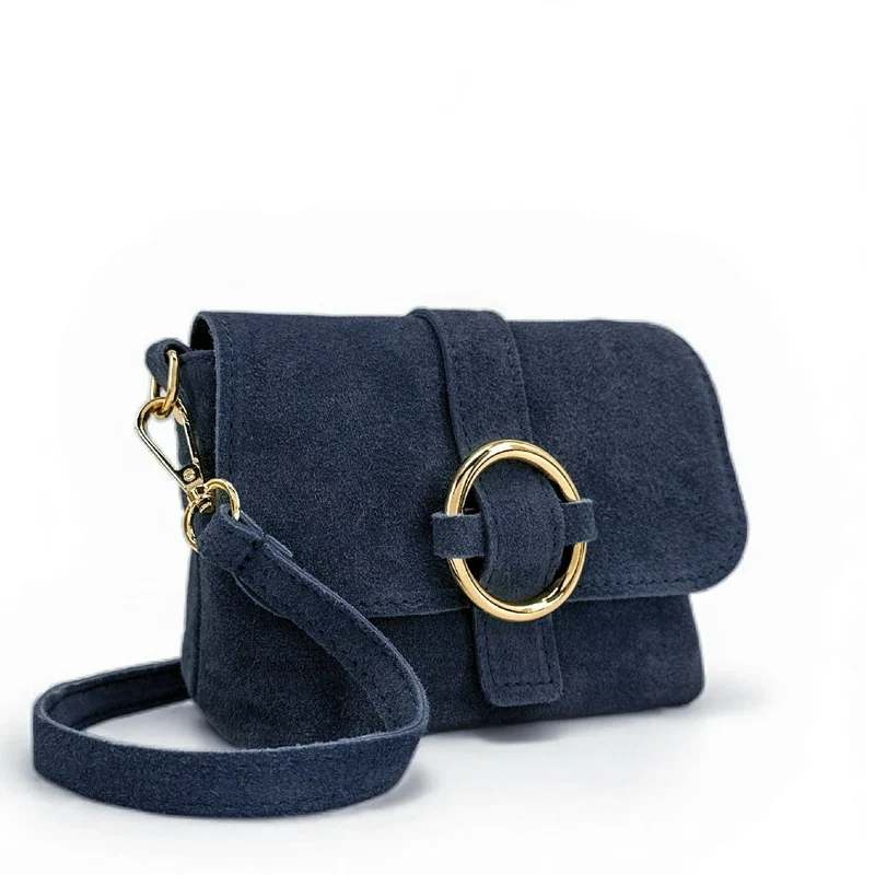 Micro-sac en daim BERLINGOT SUEDE Bleu marine