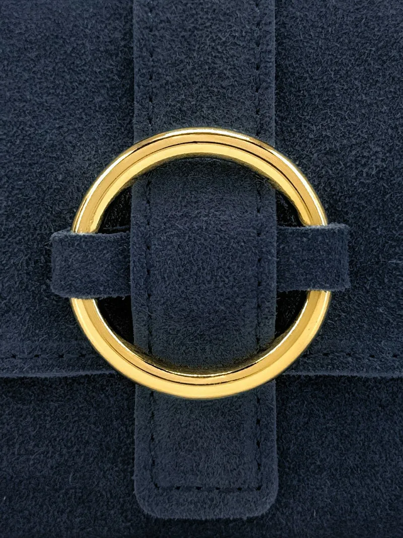 Micro-sac en daim BERLINGOT SUEDE Bleu marine