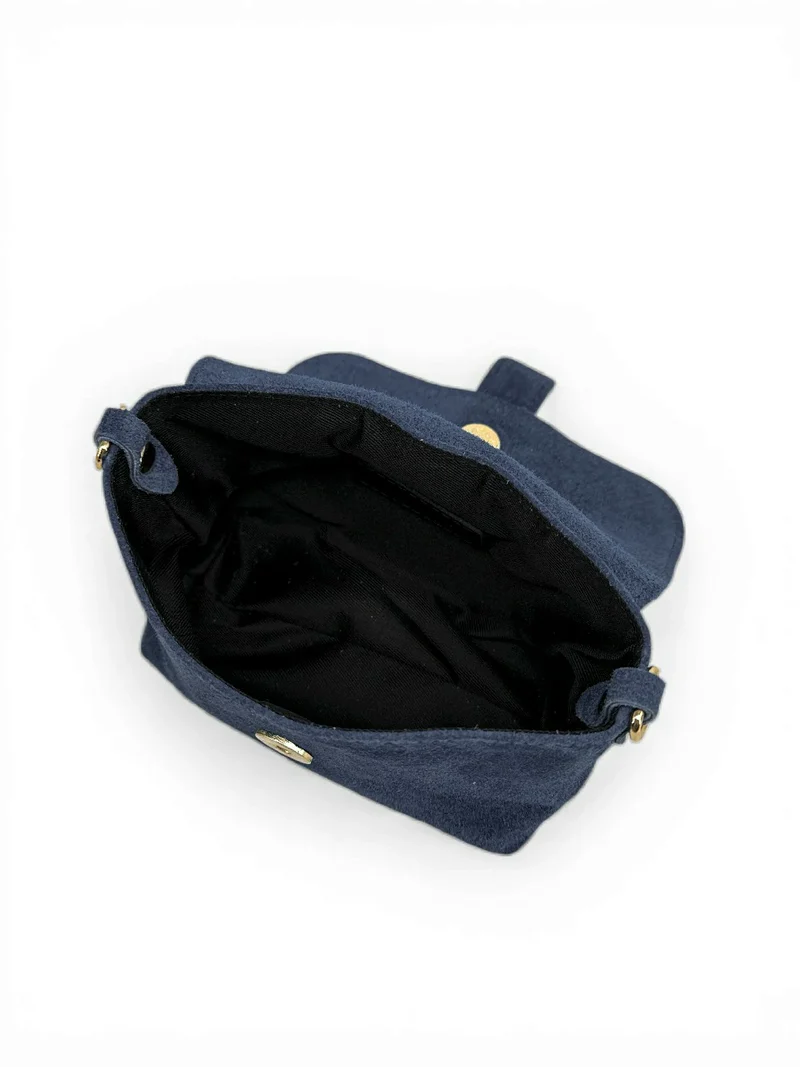 Micro-sac en daim BERLINGOT SUEDE Bleu marine