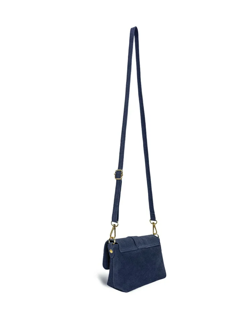 Micro-sac en daim BERLINGOT SUEDE Bleu marine