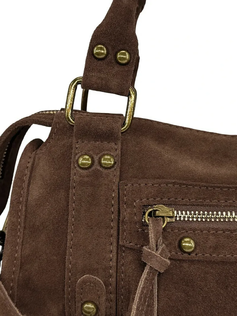 Mini-sac en daim STORM SUEDE MINI Moka