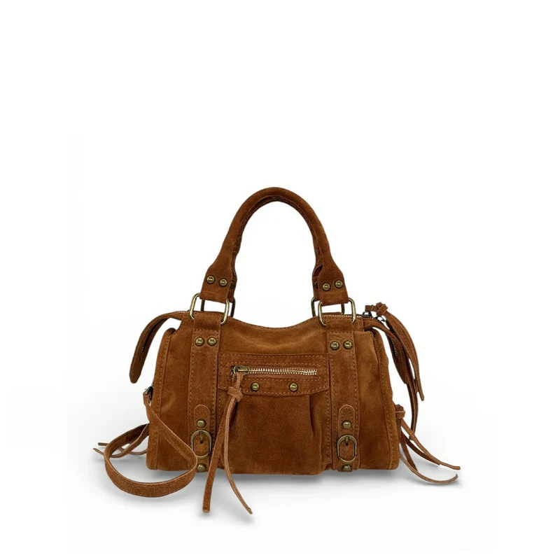 Mini-sac en daim STORM SUEDE MINI Camel foncé