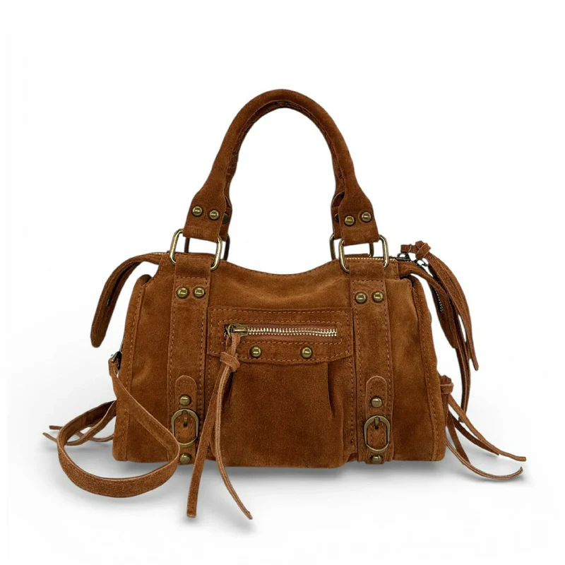 Mini-sac en daim STORM SUEDE MINI Camel foncé