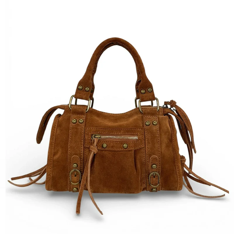 Mini-sac en daim STORM SUEDE MINI Camel foncé