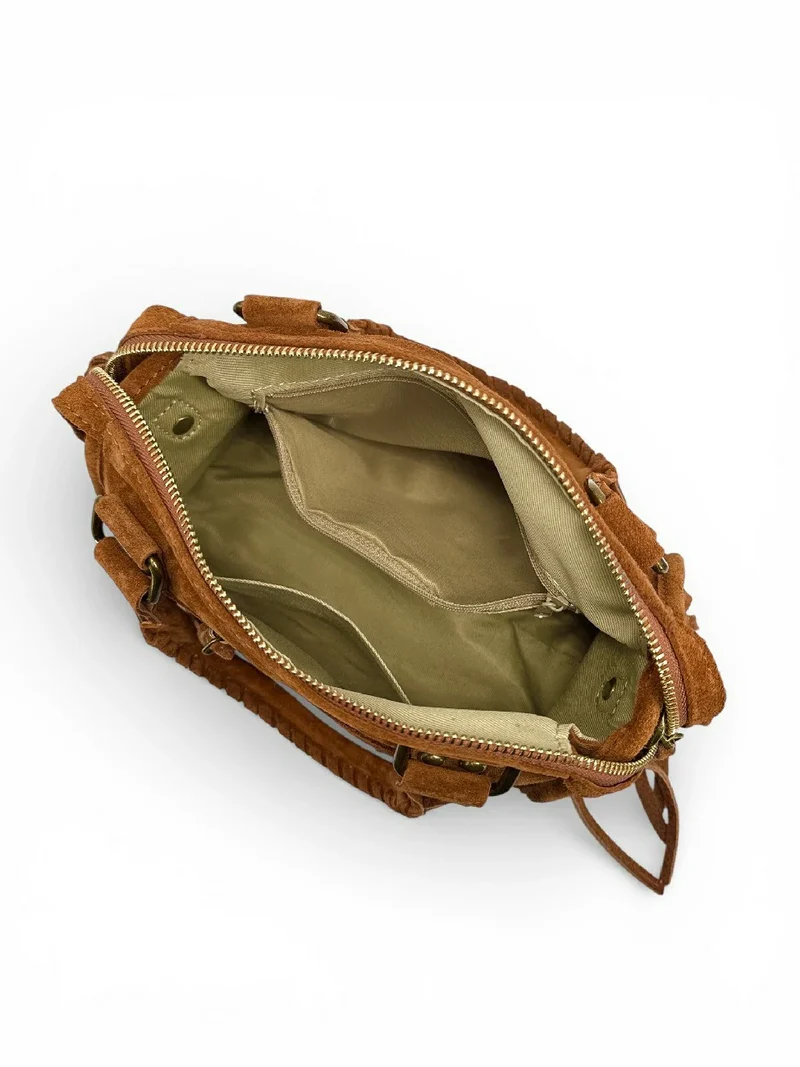 Mini-sac en daim STORM SUEDE MINI Camel foncé