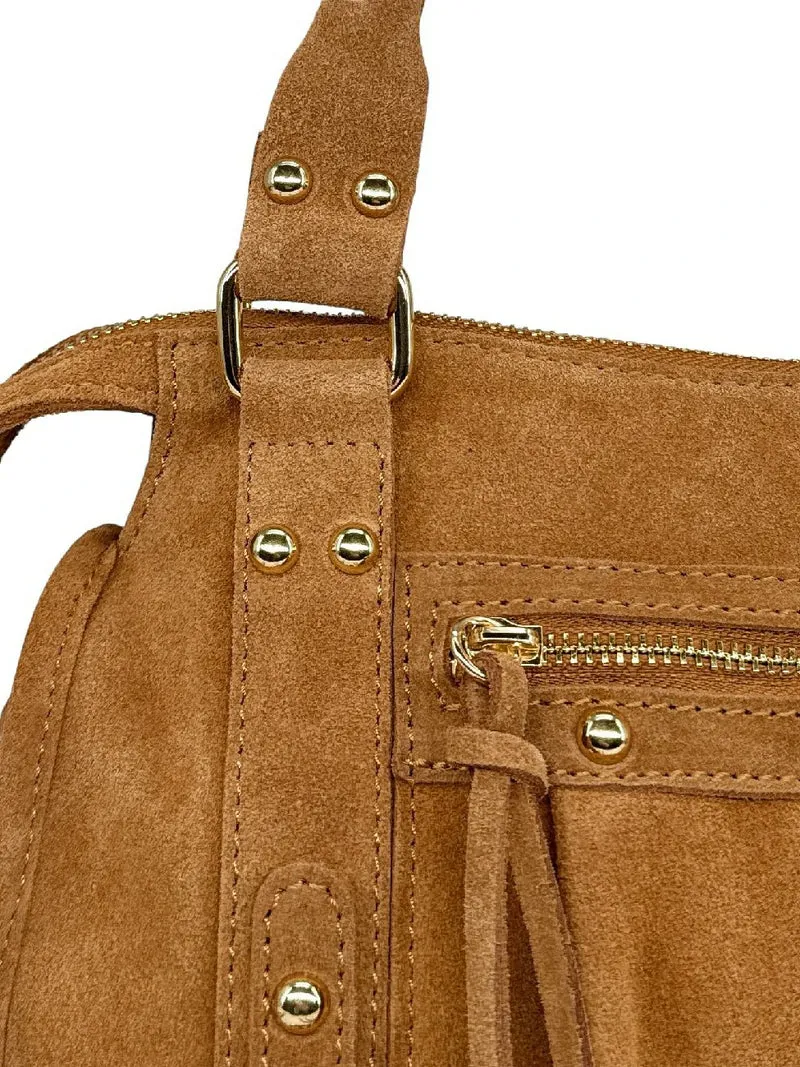 Mini-sac en daim STORM SUEDE MINI Camel clair
