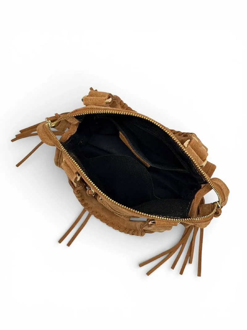 Mini-sac en daim STORM SUEDE MINI Camel clair