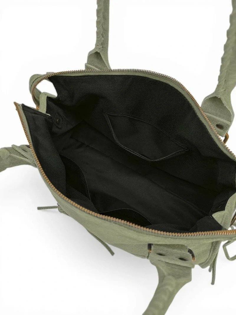 Sac à main en daim STORM SUEDE Matcha latte