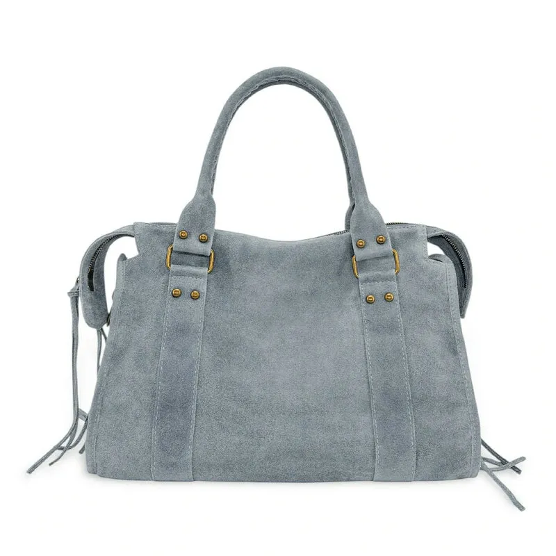 Sac à main en daim STORM SUEDE Bleu pastel