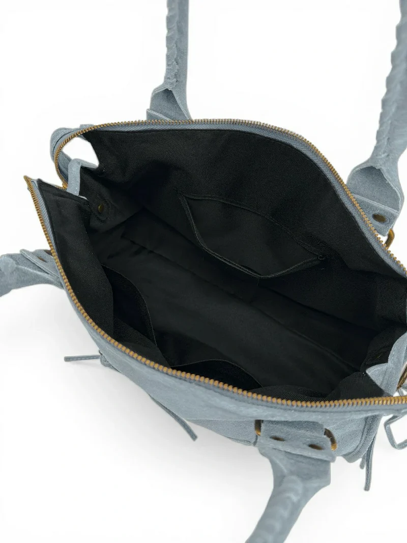 Sac à main en daim STORM SUEDE Bleu pastel
