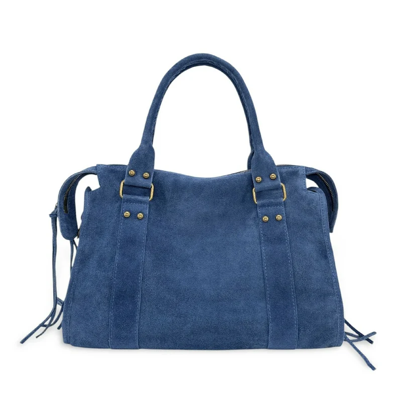 Sac à main en daim STORM SUEDE Bleu cobalt