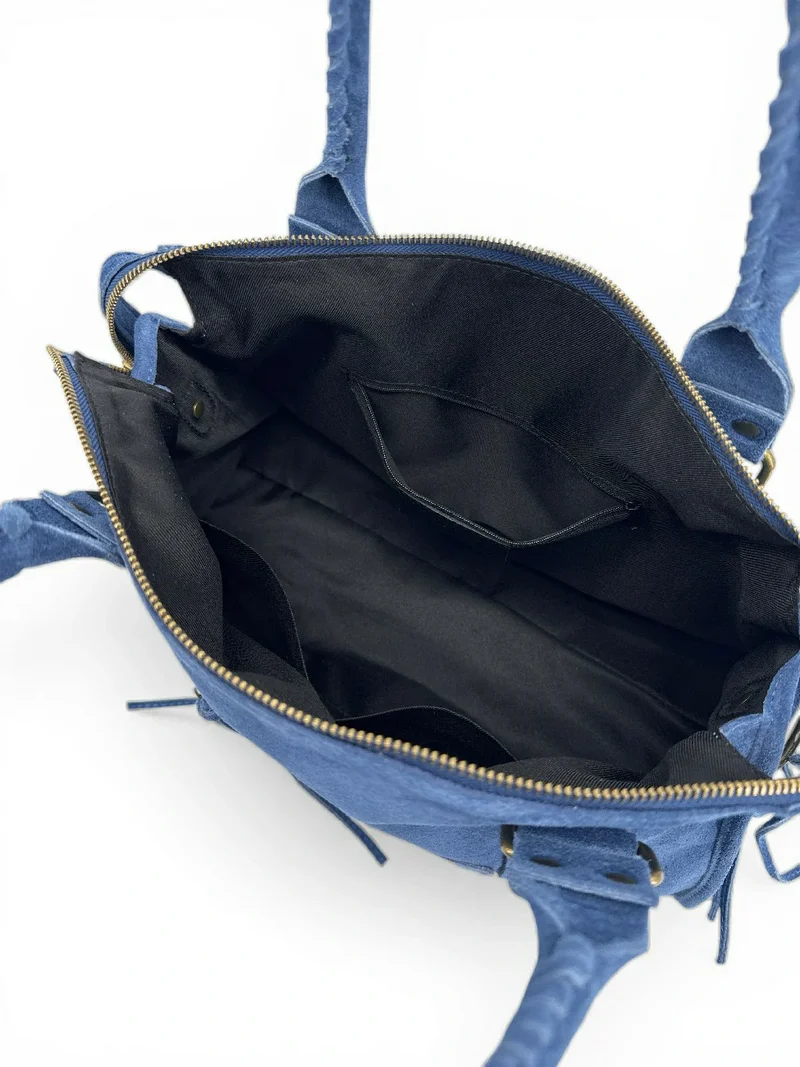 Sac à main en daim STORM SUEDE Bleu cobalt