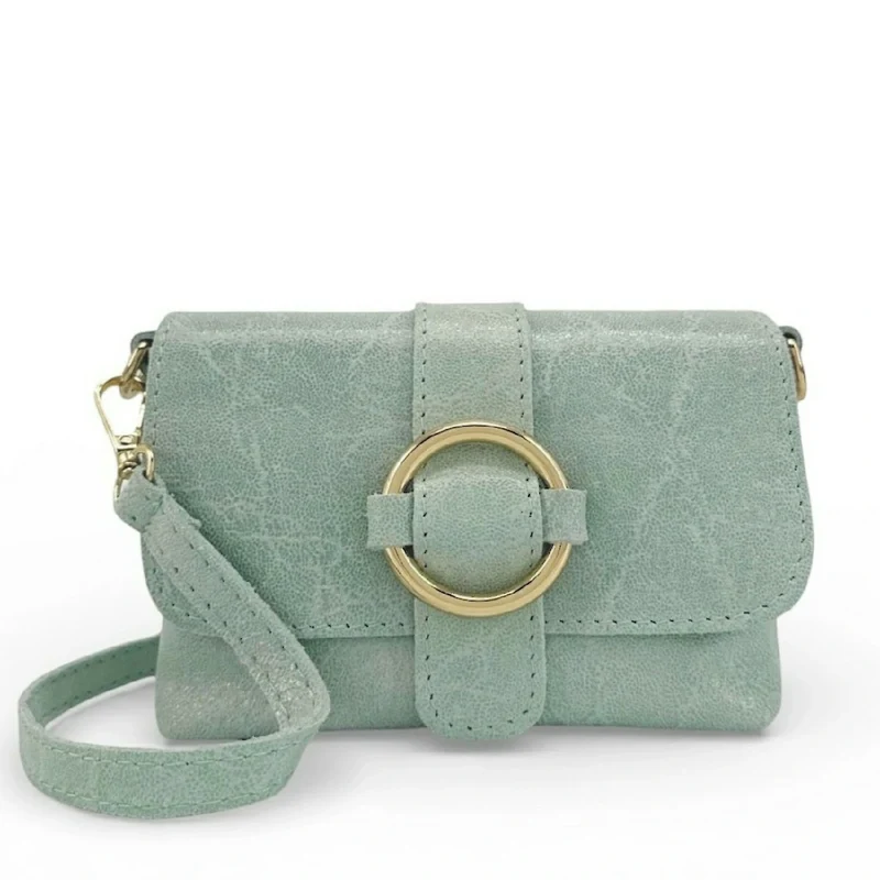 Micro sac en cuir brossé BERLINGOT Vert pastel