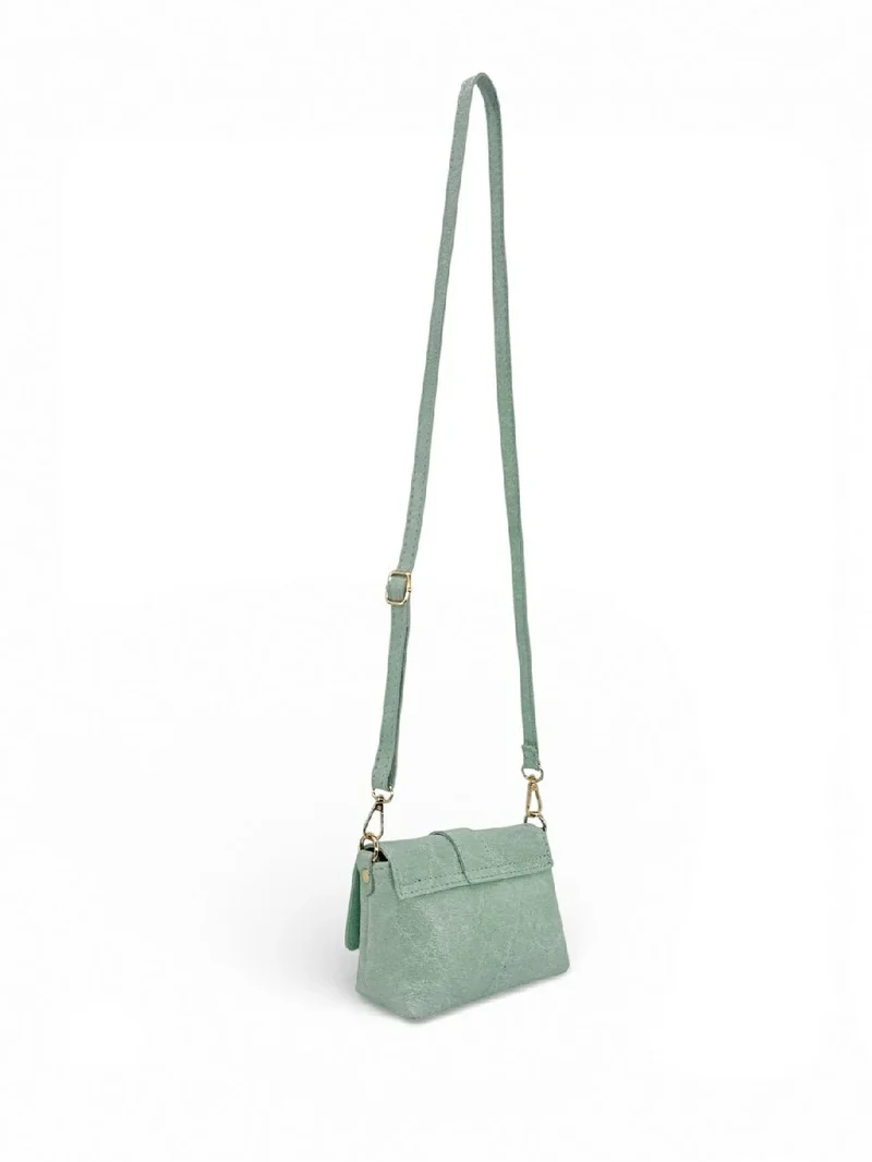 Micro sac en cuir brossé BERLINGOT Vert pastel