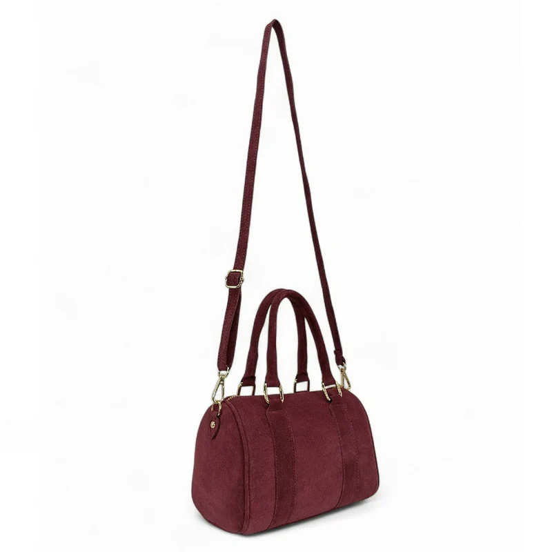 Mini sac bowling en daim DJODY Prune