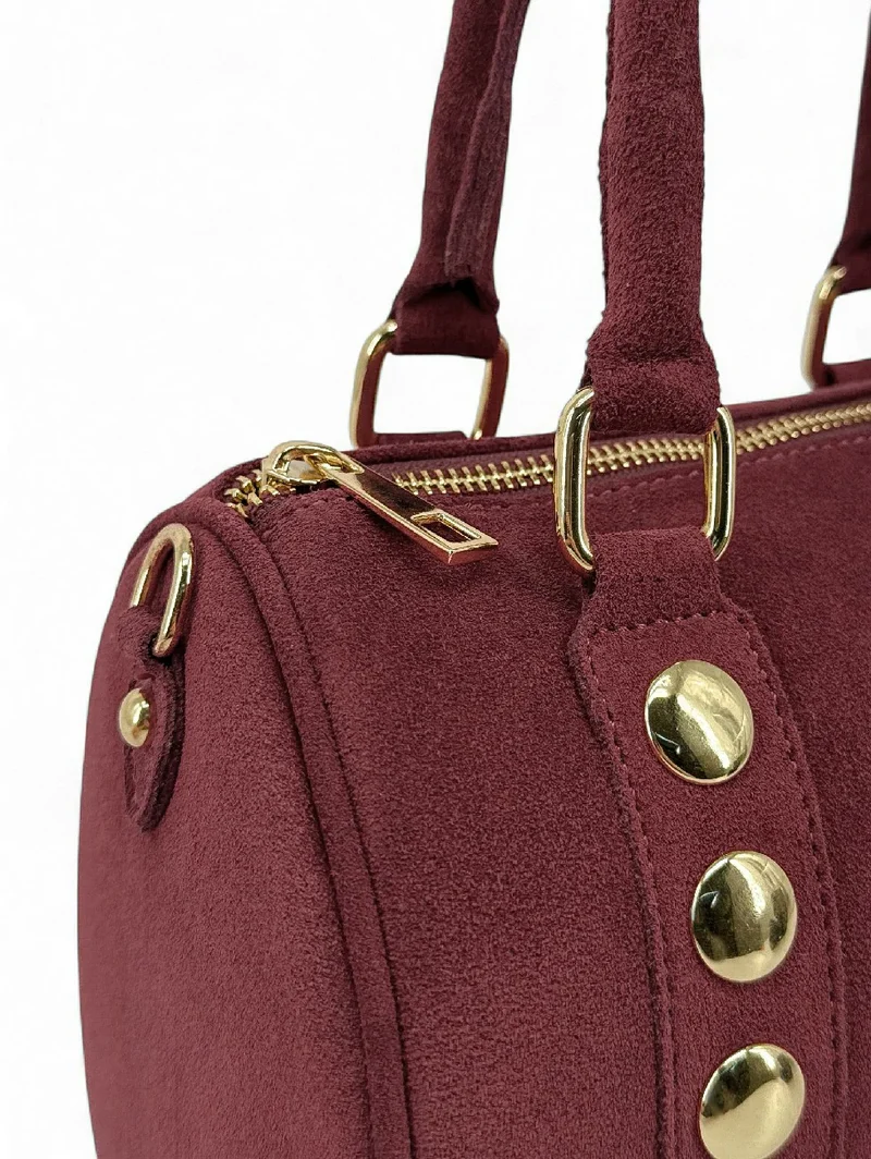 Mini sac bowling en daim DJODY Prune