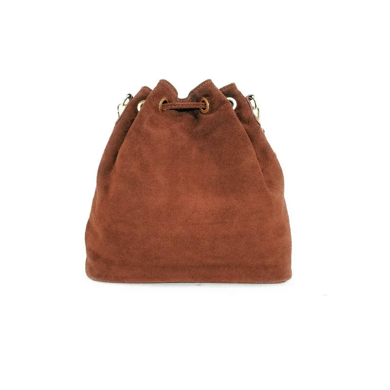 Sac bourse en daim APONI Rouge brique