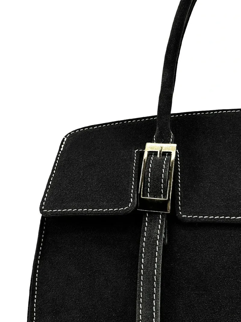 Sac bowling en daim WHAT'S UP Noir