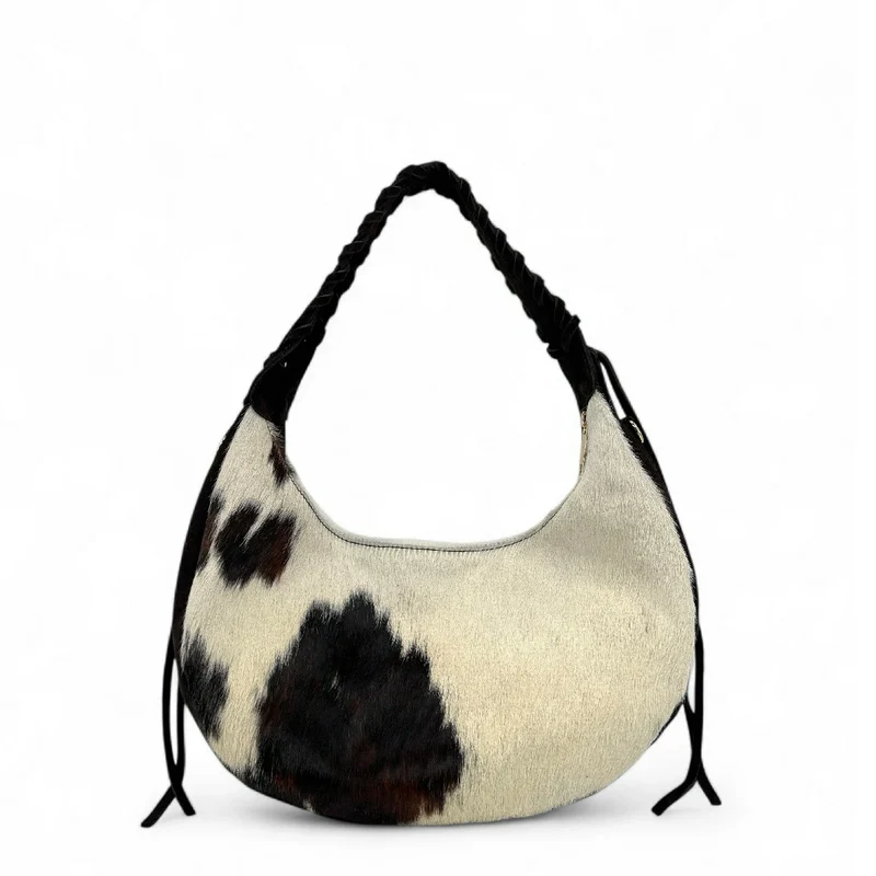 Sac demi-lune en cuir daim et vachette U-NYX Numéro 01