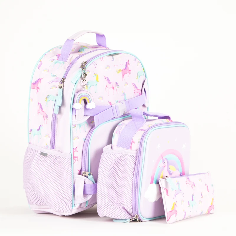 Tracker Rainbow Unicorn 4-Piece Backpack Set