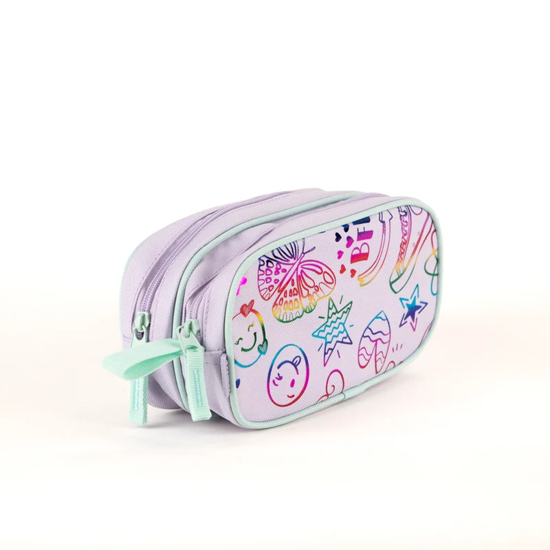 Tracker Doodle Foil Purple Pencil Case