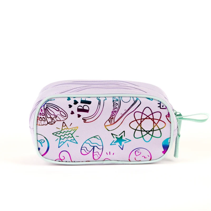 Tracker Doodle Foil Purple Pencil Case