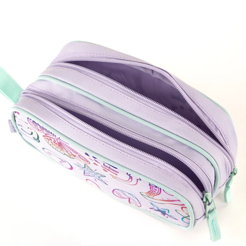 Tracker Doodle Foil Purple Pencil Case