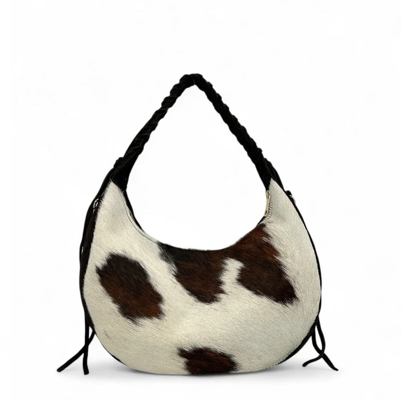 Sac demi-lune en cuir daim et vachette U-NYX Numéro 03