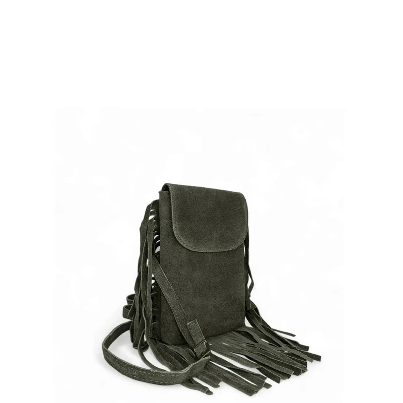 Sac besace en croûte de cuir ODINA Kaki