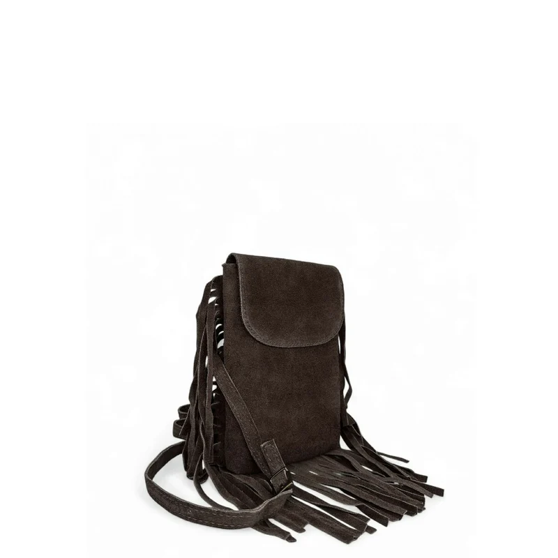 Sac besace en croûte de cuir ODINA Chocolat