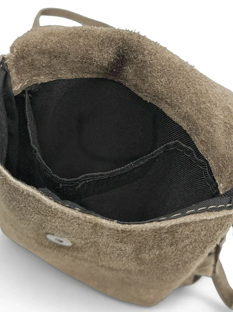 Sac besace en croûte de cuir ODINA Taupe